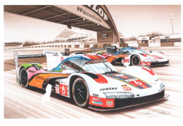 24 Heures Du Mans 2023 - Porsche 963 - Concurrents: André Lotterer/Kévin Estre - Artiste:Francois Bruere - CPM - Le Mans