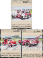 Guinea 9705-9707 (complete. Issue) Unmounted Mint / Never Hinged 2013 Russian Fire Truck - Guinée (1958-...)