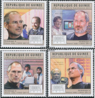 Guinea 8979-8982 (complete. Issue) Unmounted Mint / Never Hinged 2011 Homage To Steve Jobs - Guinée (1958-...)