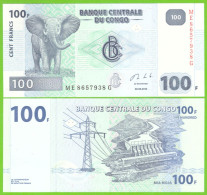 CONGO D.R. 100 FRANCS 2013 GIESECKE  P-98b UNC - Repubblica Democratica Del Congo & Zaire