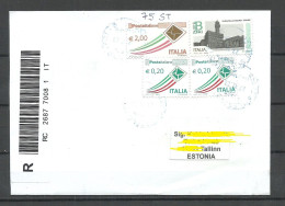 ITALY 2023 Registered Air Mail Cover To Estonia - 2021-...: Marcophilia