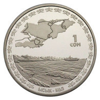 KYRGYZSTAN - KIRGUISTÁN 1 SOM ISSYK-KUL LAKE SHIP GREAT SILK WAY 2009 PROOF-like - Kyrgyzstan