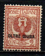 ITALIA - OLTRE GIUBA - 1925 - AQUILA REALE - STEMMA 2 CENT. - MNH - Oltre Giuba