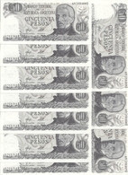 ARGENTINE 50 PESOS ND1976-78 UNC P 301 B ( 10 Billets ) - Argentina