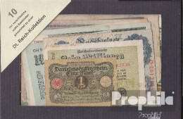 Deutsches Reich Banknoten-10 Verschiedene Banknoten - Collezioni