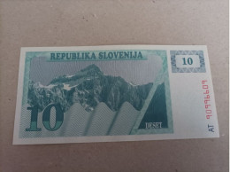 Billete De Eslovenia De 10 Tolarjev, Año 1990, UNC - Eslovenia