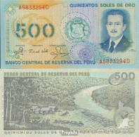 Peru Pick-Nr: 125A Bankfrisch 1982 500 Soles De Oro - Perú