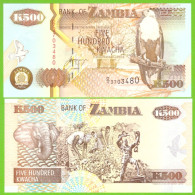 ZAMBIA 500 KWACHA 1992 P-39b UNC - Zambie