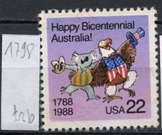 Etats Unis - Vereinigte Staaten - USA 1988 Y&T N°1798 - Michel N°1963 (o) - 22c Australie - Used Stamps