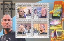 Guinea 8979-8982 Sheetlet (complete. Issue) Unmounted Mint / Never Hinged 2011 Homage To Steve Jobs - Guinée (1958-...)