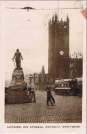 CPA..ANGLETERRE..ENGLAND..MANCHESTER..CATHEDRAL AND CROMWELL MONUMENT..1911.. - Manchester