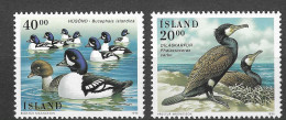 Iceland 1996 MiNr. 840 - 841  Island Cormorant, Goldeneye Birds VIII  2v  MNH** 2.50 € - Ongebruikt