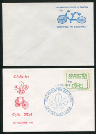 1991-94 GB 4 X Colchester Scouts Cycle Mail Covers. Christmas Local Post - Emisiones Locales