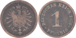 ALLEMAGNE - 1876 - 1 Pfennig - Frankfurt Am Main (C) - 17-276 - 1 Pfennig