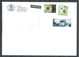 FINNLAND Finland 2022 Air Mail Cover To Estonia Stamps Not Cancelled (mint) Truck Car Auto - Briefe U. Dokumente