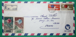 RECOMMANDE VILA NOUVELLES HEBRIDES NEW HEBRIDES TIMBRES FRANCAIS ET ANGLAIS POUR NOISY LE SEC 1965 COVER - Storia Postale