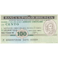 Billet, Italie, 100 Lire, 1976, 1976-11-15, Brescia, NEUF - [10] Assegni E Miniassegni