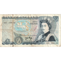 Billet, Grande-Bretagne, 5 Pounds, Undated (1973-80), KM:378b, TB - 5 Pounds