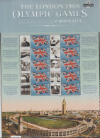 Great Britain 2008 The London 1908 Olympic Games Smilers Sheet W/ten 1st Class Stamps MNH/** - Persoonlijke Postzegels