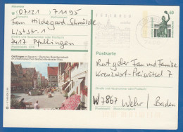 Deutschland; BRD; Postkarte; 60 Pf Bavaria München; Oettingen, Bayern; Bild2 - Illustrated Postcards - Used