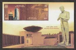 India National Police Memorial 2018 Miniature Sheet Mint Good Condition Back Side Also (pms187) - Unused Stamps