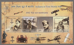 India Indians In First World War 2019 Miniature Sheet Mint Good Condition Back Side Also (pms200) - Neufs
