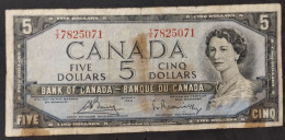 Canadá – Billete Banknote De 5 Dollars – 1954 - Kanada