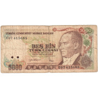 Billet, Turquie, 5000 Lira, 1970, KM:197, B+ - Turkije