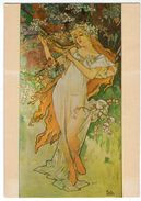 CPM   ILLUSTRATEUR MUCHA      JEUNE FEMME AVEC UNE LYRE - Mucha, Alphonse