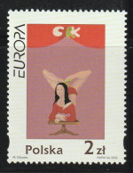 POLOGNE - N°3737 ** (2002) Europa : Le Cirque - Unused Stamps