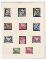 India AZAN HIND STAMPS WITH SOLDIERS CARRYING AZAD HIND FLAG AND CEREMONIAL SWORDS TOATL 11 STAMPS MINT (212) - Liefdadigheid Zegels