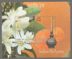 India Indian Perfumes (Orange Blossom) 2019 Miniature Sheet Mint Good Condition Back Side Also (pms207) - Unused Stamps