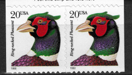 USA 1998 MiNr.2995 BD Birds, Common Pheasant (Phasianus Colchicus) 2v MNH** 2.40 € - Gallinacées & Faisans