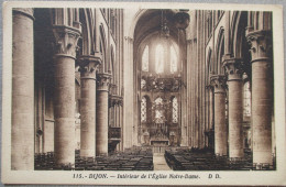 FRANCE DIJON NOTRE DAME EGLISE CHURCH INTERIOR CP PC CARTE POSTALE ANSICHTSKARTE POSTCARD CARD KARTE CARTOLINA POSTKARTE - Brumath