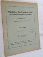 Deutsches Rechtswörterbuch ; Band IV - Heft 8 - Recht