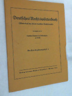 Deutsches Rechtswörterbuch ; Quellen Ergäntungsheft 2 - Droit