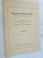 Deutsches Rechtswörterbuch ; Band VII - Heft 7 - Recht