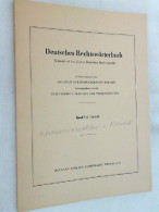 Deutsches Rechtswörterbuch ; Band VII - Heft 8 - Recht