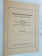 Deutsches Rechtswörterbuch ; Band VII - Heft 6 - Droit