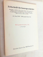 Zeitschrift Für Kunstgeschichte; 46. Band 1983, Bibliographischer Teil - Arte