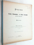 Programm Des Großherzoglichen Gymnasiums, Der Großh. Realschule Und Der Vorschule Zu Worms. Einladung Zu Den - Other & Unclassified