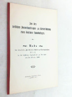 Aus Den Hessischen Vorberhandlungen Zur Herbeiführung Eines Deutschen Synodaltages. Rede In Der Hessischen La - Politik & Zeitgeschichte