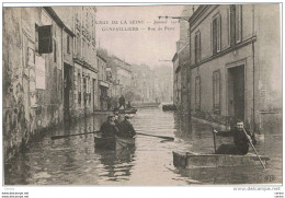GENEVILLIERS:  RUE  DE  PARIS  -  CRUE  DE  LA  SEINE  -  JANVIER  1910  -  PHOTO  -  FP - Inondations
