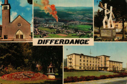 DIFFERDANGE 1,Église Paroissiale 2.Vue Aérienne 3.Monument De L'Évasion 4.Horloge Fleurie 5.Maison De Retraite à Niederc - Differdingen