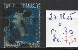 GRANDE-BRETAGNE 27 Planche 15 Oblitéré  Côte 30 € - Used Stamps