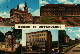 DIFFERDANGE 1.Administration Et Église 2.Hopital 3.Obercorn Monument Aux Morts 4.Administration Communale 5.Monument Aux - Differdingen