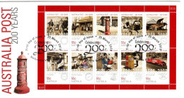 Australia 2009 Australia Post 200 Years Sheetlet ,FDI - Postmark Collection