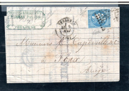 FRANCE,  LETTRE AVEC BORDEAUX ( CORRESPONDANCE. ) - 1870 Emission De Bordeaux