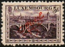 Luxembourg , Luxemburg ,MI 127, FREIMARKE, LANDSCHAFTEN ROTER AUFDRUCK, UNGEBRAUCHT, CHARNIERES - Oficiales