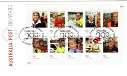 Australia 2009 Australia Post Celebrating 200 Years Sheetlet ,FDI - Poststempel